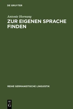 Hornung | Zur eigenen Sprache finden | E-Book | sack.de