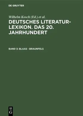 Kosch / Hagestedt |  Blaas - Braunfels | eBook | Sack Fachmedien