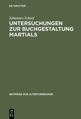 Scherf | Untersuchungen zur Buchgestaltung Martials | E-Book | sack.de