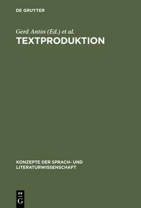 Antos / Krings |  Textproduktion | eBook | Sack Fachmedien