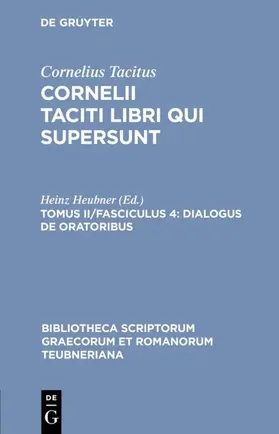 Cornelius Tacitus / Heubner | Dialogus de oratoribus | E-Book | sack.de