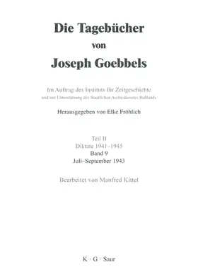 Kittel |  Juli - September 1943 | eBook | Sack Fachmedien