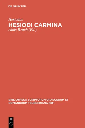 Hesiodus / Rzach | Hesiodi carmina | E-Book | sack.de