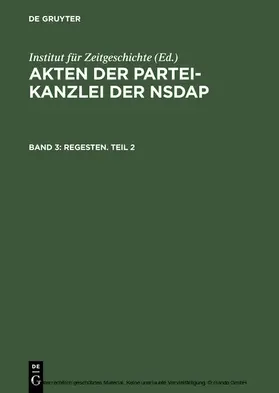 Longerich |  Regesten. Teil 2 | eBook | Sack Fachmedien