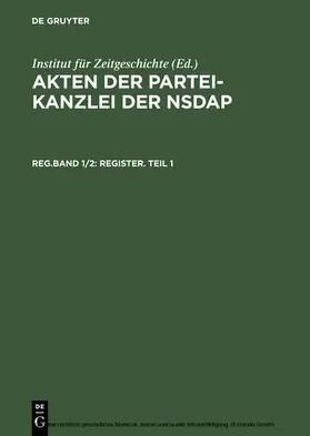  Register. Teil 1 | eBook | Sack Fachmedien