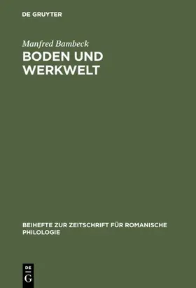 Bambeck |  Boden und Werkwelt | Buch |  Sack Fachmedien