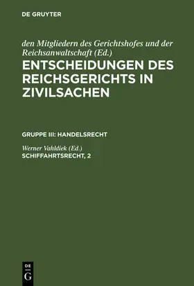 Vahldiek |  Schiffahrtsrecht, 2 | Buch |  Sack Fachmedien