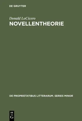 LoCicero |  Novellentheorie | Buch |  Sack Fachmedien