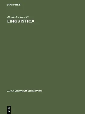Rosetti |  Linguistica | Buch |  Sack Fachmedien