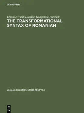 Golopentia-Eretescu / Vasiliu / Golopentia-Eretescu |  The transformational syntax of Romanian | Buch |  Sack Fachmedien