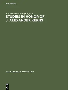 Kerns / Saltzer / Lugton |  Studies in honor of J. Alexander Kerns | Buch |  Sack Fachmedien