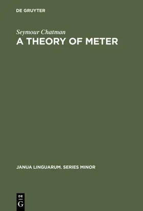 Chatman |  A Theory of Meter | Buch |  Sack Fachmedien