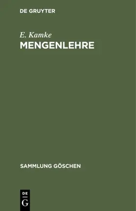 Kamke |  Mengenlehre | Buch |  Sack Fachmedien