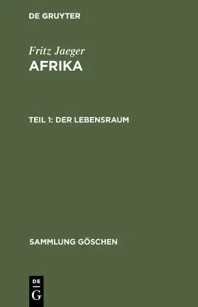 Jaeger |  Der Lebensraum | Buch |  Sack Fachmedien