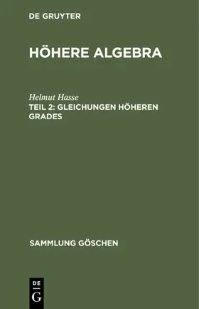 Hasse |  Gleichungen höheren Grades | Buch |  Sack Fachmedien