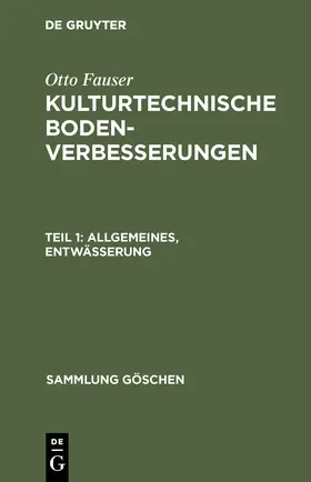 Fauser | Allgemeines, Entwässerung | Buch | 978-3-11-100659-8 | sack.de