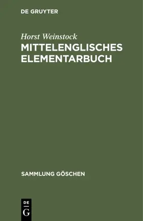 Weinstock |  Mittelenglisches Elementarbuch | Buch |  Sack Fachmedien