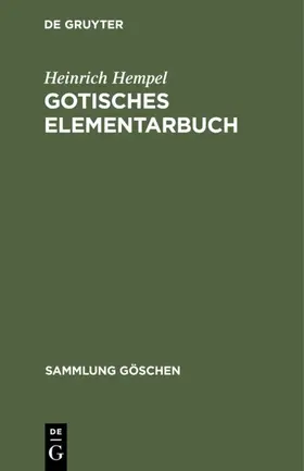 Hempel |  Gotisches Elementarbuch | Buch |  Sack Fachmedien