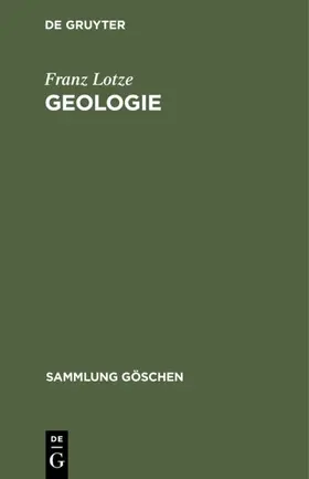 Lotze | Geologie | Buch | 978-3-11-101205-6 | sack.de