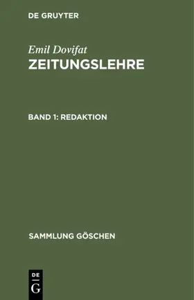 Dovifat |  Redaktion | Buch |  Sack Fachmedien