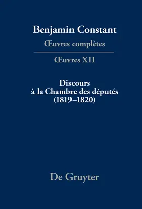 Rosset / Constant |  Discours à la Chambre des députés (1819–1820) | Buch |  Sack Fachmedien