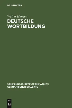 Henzen |  Deutsche Wortbildung | Buch |  Sack Fachmedien