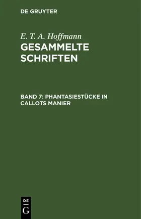  Phantasiestücke in Callots Manier | Buch |  Sack Fachmedien