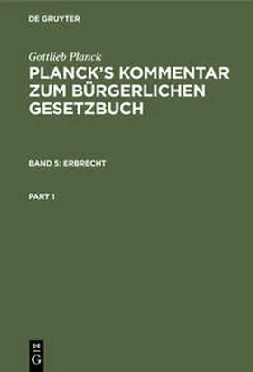 Planck / Brodmann / Ebbecke |  Erbrecht | Buch |  Sack Fachmedien