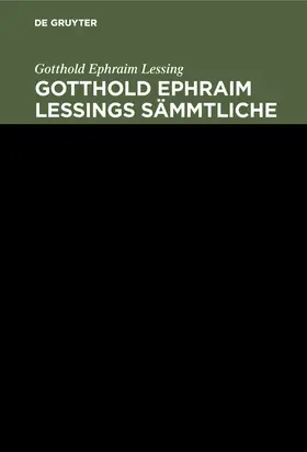 Maltzahn |  Gotthold Ephraim Lessing: Gotthold Ephraim Lessings Sämmtliche Schriften. Band 8 | Buch |  Sack Fachmedien