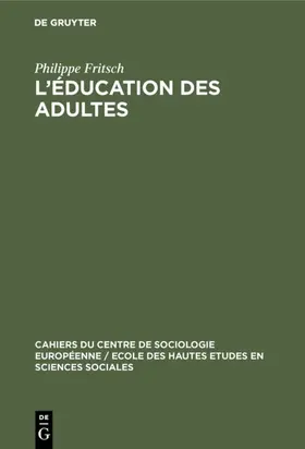 Fritsch |  L'éducation des adultes | Buch |  Sack Fachmedien