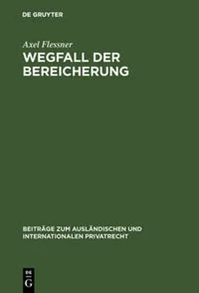 Flessner |  Wegfall der Bereicherung | Buch |  Sack Fachmedien