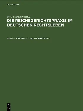 Schreiber |  Strafrecht und Strafprozeß | Buch |  Sack Fachmedien