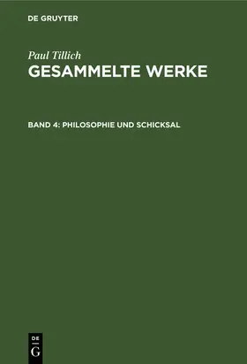 Tillich / Albrecht |  Philosophie und Schicksal | Buch |  Sack Fachmedien