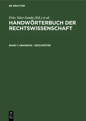 Elster / Stier-Somlo | Abandon - Deichgüter | Buch | 978-3-11-108701-6 | www2.sack.de