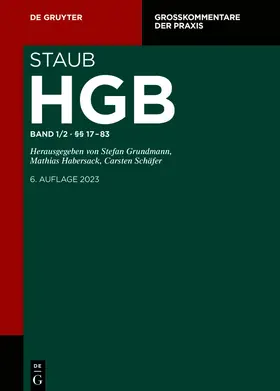 Grundmann / Burgard / Habersack |  Handelsgesetzbuch §§ 17-83 | Buch |  Sack Fachmedien