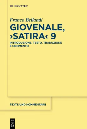 Bellandi |  Giovenale, ¿Satira¿ 9 | Buch |  Sack Fachmedien