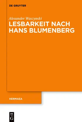 Waszynski |  Lesbarkeit nach Hans Blumenberg | Buch |  Sack Fachmedien