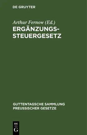 Fernow |  Ergänzungssteuergesetz | Buch |  Sack Fachmedien
