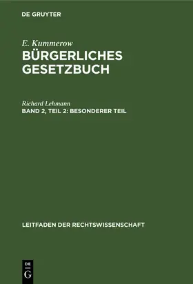 Lehmann | Besonderer Teil | Buch | 978-3-11-117009-1 | sack.de