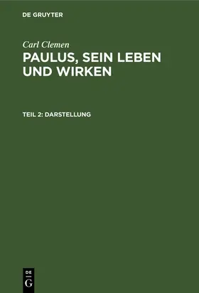 Clemen | Darstellung | Buch | 978-3-11-118375-6 | www2.sack.de