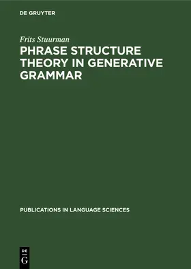 Stuurman |  Phrase structure theory in generative grammar | Buch |  Sack Fachmedien