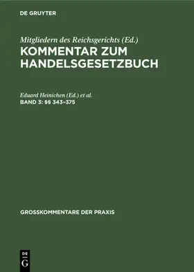 Gadow / Heinichen |  §§ 343-375 | Buch |  Sack Fachmedien