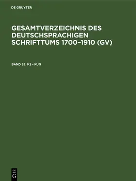 Geils / Schmuck / Gorzny | Ks - Kun | Buch | 978-3-11-122004-8 | www2.sack.de
