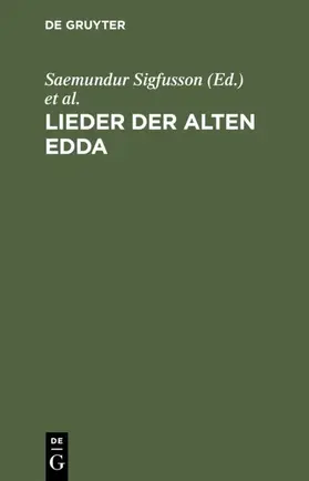 Grimm / Hoffory |  Lieder der alten Edda | Buch |  Sack Fachmedien