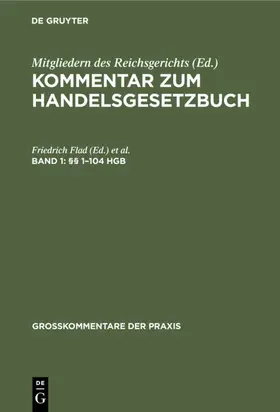 Flad / Heinichen / Gadow |  §§ 1-104 HGB | Buch |  Sack Fachmedien