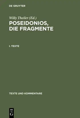 Theiler |  Poseidonios, die Fragmente | Buch |  Sack Fachmedien