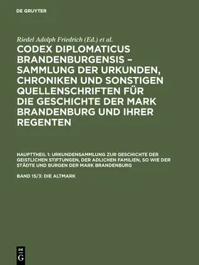 Adolph Friedrich | Die Altmark | Buch | 978-3-11-123607-0 | sack.de