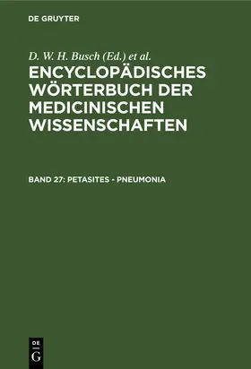 Busch / Hufeland / Gräfe |  Petasites - Pneumonia | Buch |  Sack Fachmedien