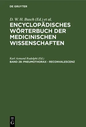 Rudolphi |  Pneumothorax - Reconvalescenz | Buch |  Sack Fachmedien