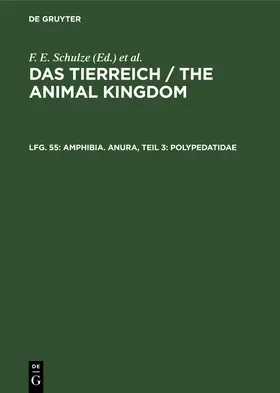 Schulze / Ahl |  Amphibia. Anura, Teil 3: Polypedatidae | Buch |  Sack Fachmedien